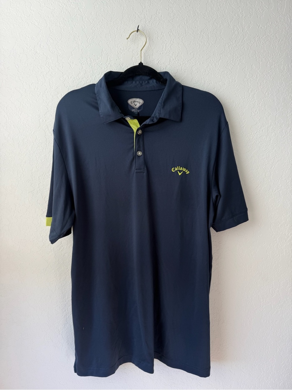 Callaway Navy Polo with Lime Accent Trim